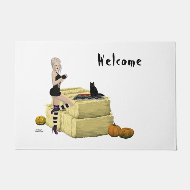 Tapete Blona Bruxa Pin Up Girl Mat (Frente)