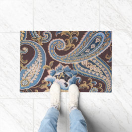 Tapete Blue Brown Vintage Paisley