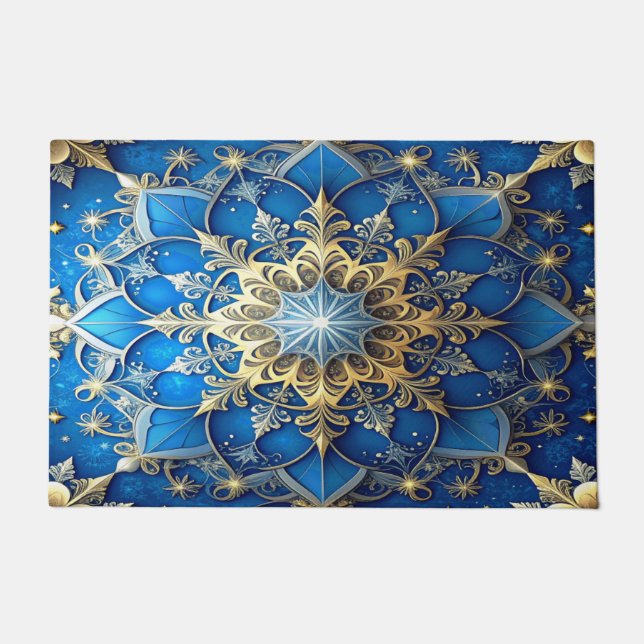 Tapete Blue Decorative Holiday Doormat (Frente)