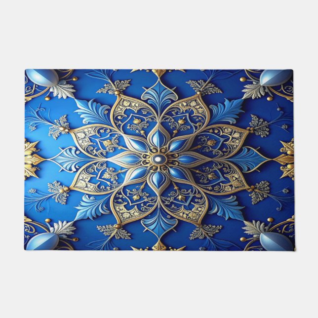 Tapete Blue Decorative Holiday Doormat (Frente)