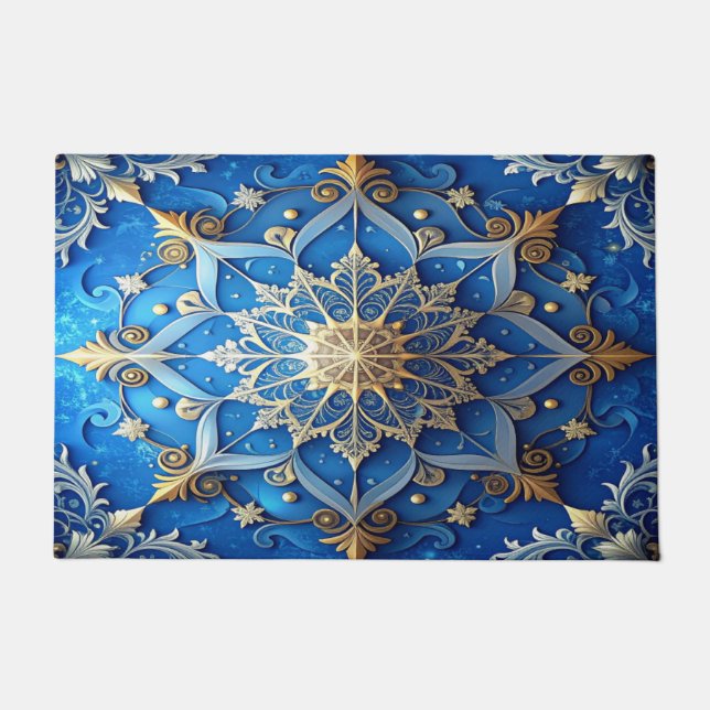 Tapete Blue Decorative Holiday Doormat (Frente)