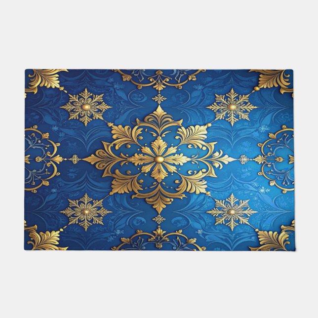 Tapete Blue Decorative Holiday Doormat (Frente)