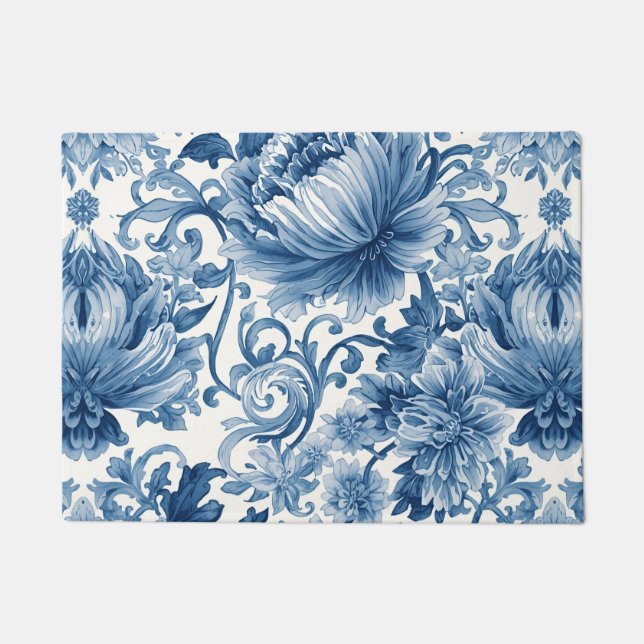 Tapete Blue Dreams | Floral Watercolor Chinoiserie (Frente)