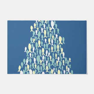 Tapete Blue Fish Pattern Rug, New Home Layer Rug