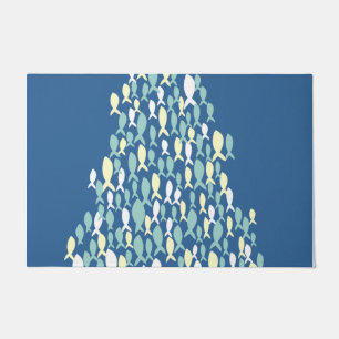 Tapete Blue Fish Pattern Rug, New Home Layer Rug