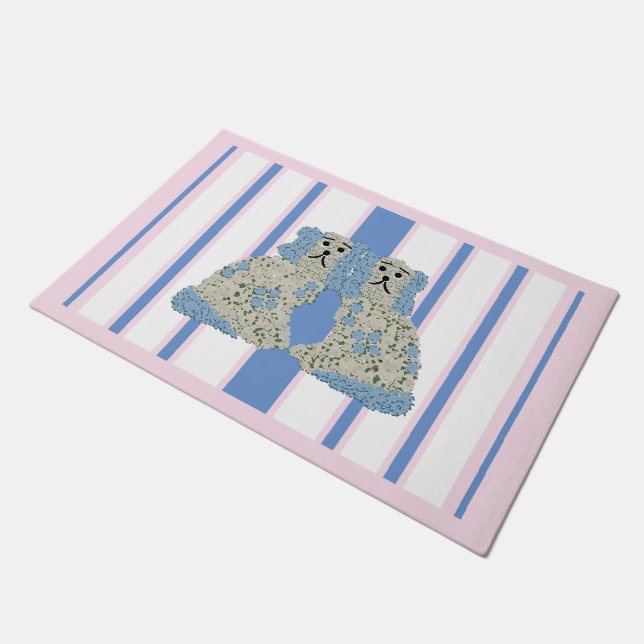 Tapete Blue Ginger Jar Jars Magnolia Staffordshire Cães (Inclinado)