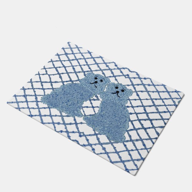 Tapete Blue Ginger Jars Staffordshire Dogs Doormat (Inclinado)