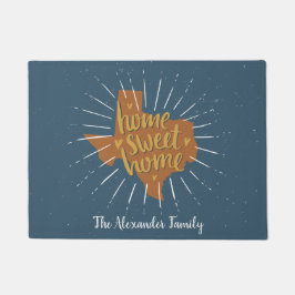 Tapete Blue Orange Dourado Home Sweet Home - Texas