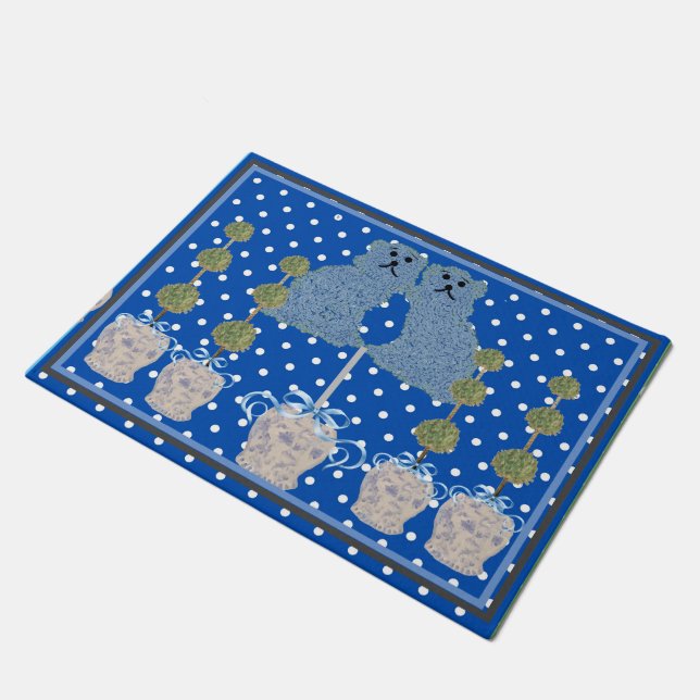 Tapete Blue Staffordshire Dogs Topiary Ginger Jars jar (Inclinado)