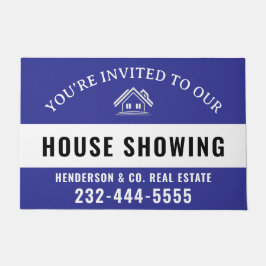 Tapete Blue Welcome Open House Custom doormat