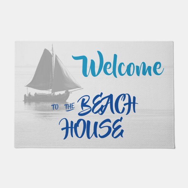 Tapete Blue Welcome to the Beach House (Frente)