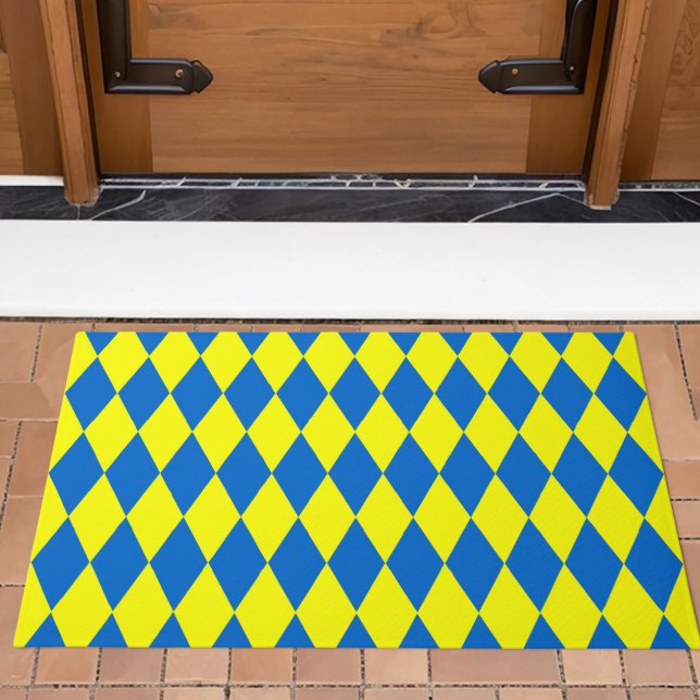 Tapete Blue Yellow Harlequin Checkered Design  (Criador carregado)