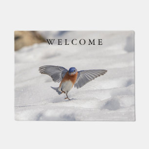 Tapete Bluebird oriental dançando na neve