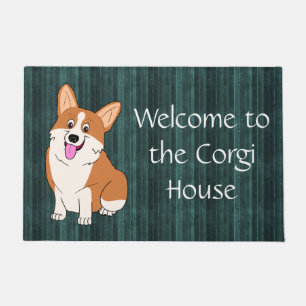 Tapete Boa vinda à casa carnudo do Corgi