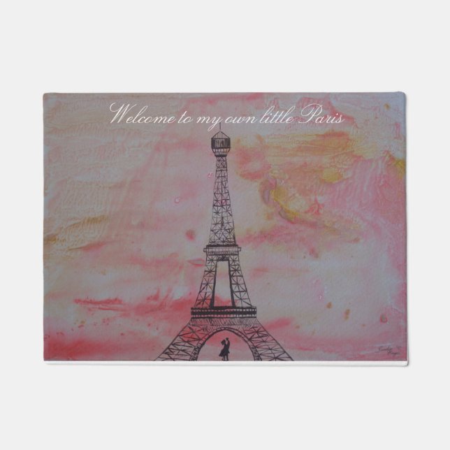 Tapete Boa vinda a minha própria Paris pequena (Frente)