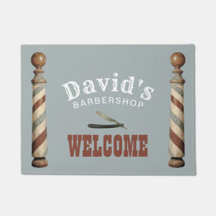 Tapete Boa vinda do barbeiro do cabeleireiro do barbeiro
