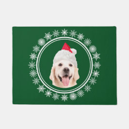 Tapete Boa vinda do Natal do papai noel do cão de