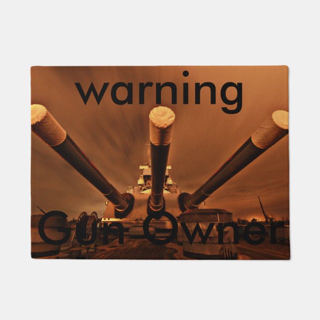 Tapete Boa vinda do proprietário de arma matt (Frente)