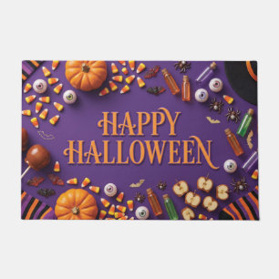 Tapete Boas Festas de Halloween Composição Planificada em