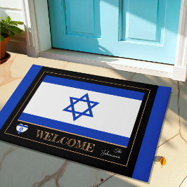 Tapete Boas-vindas à Casa da Bandeira de Israel e aos esp