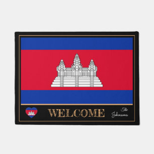 Tapete Boas-vindas à Casa da Bandeira do Camboja e do Ca