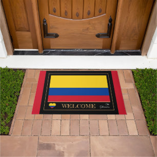 Tapete Boas-vindas à Colombia & Colombiana Flag house /