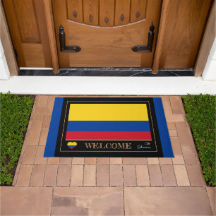 Tapete Boas-vindas à Colombia & Colombiana Flag house /