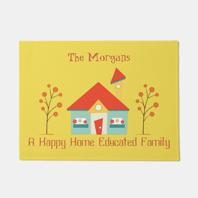 Tapete Boas-vindas à família educada em casa (Frente)