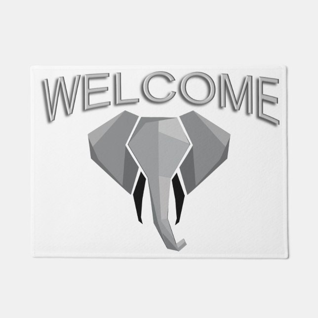 Tapete Boas-vindas à Geometrics Elephant Head (Frente)