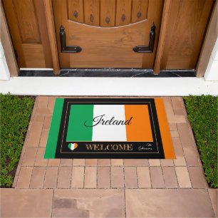 Tapete Boas-vindas à Irlanda e à Irish Flag house mats/