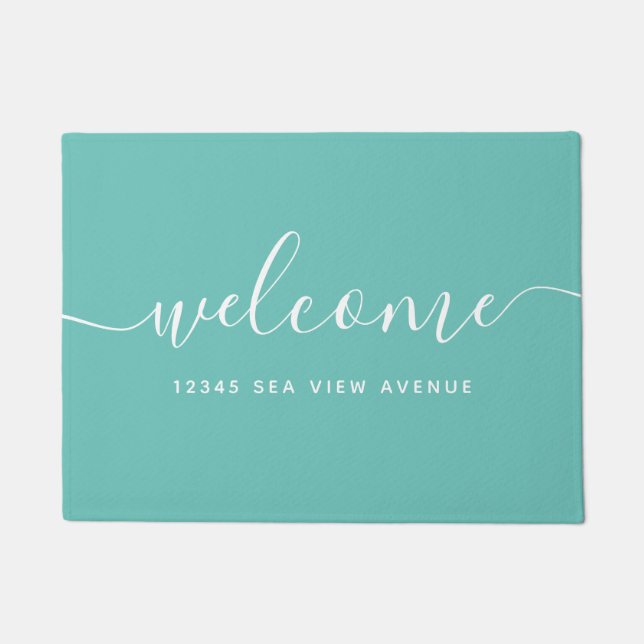 Tapete Boas-vindas à propriedade de script de caligração  (Frente)