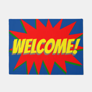 Tapete Boas-vindas a super-heróis