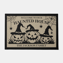 Tapete Boas-vindas ao Creepy Pumpkin