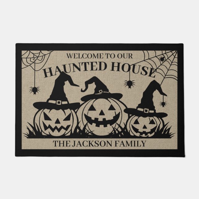 Tapete Boas-vindas ao Creepy Pumpkin (Frente)