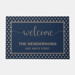 Tapete Boas-vindas ao Nome da Família Personalizada Moder