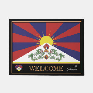 Tapete Boas-vindas ao Tibet & Tibetan Flag house mats/spo