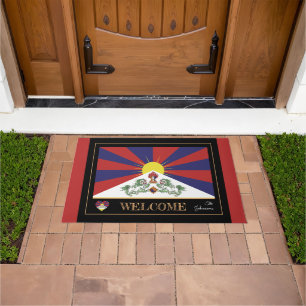 Tapete Boas-vindas ao Tibet & Tibetan Flag house mats/spo