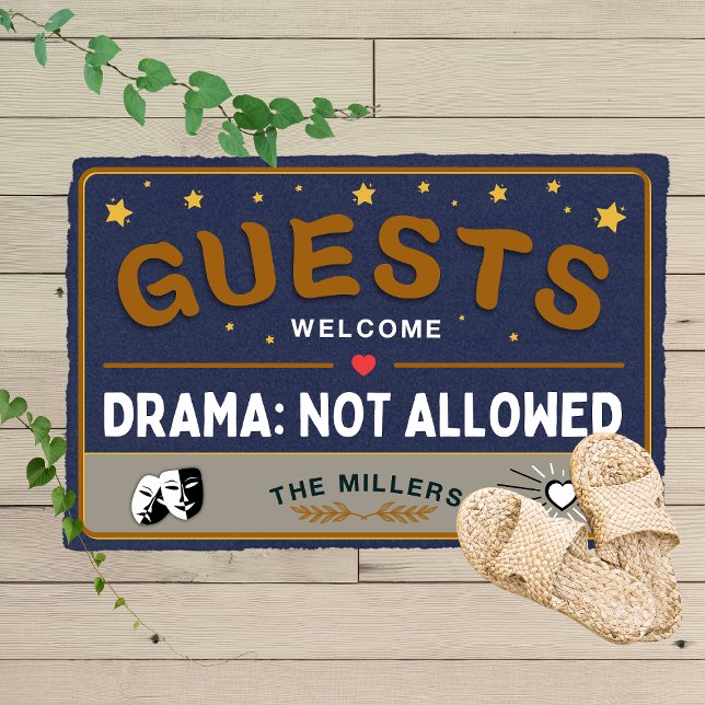 Tapete Boas-vindas aos convidados - Drama não permitido à (Criador carregado)
