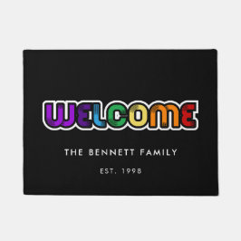 Tapete Boas-vindas bandeira LGBT arco-íris Família