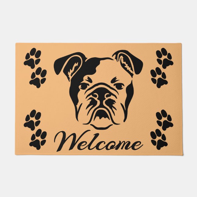 Tapete Boas-vindas Bulldog (Frente)