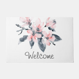 Tapete Boas-vindas da Coluna Rosa e Cinza