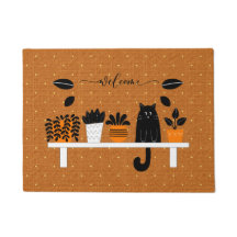 Boas-vindas Engraçadas estante escondendo comida n