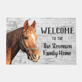 Tapete Boas-vindas, estábulos, nome da família animal