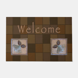 Tapete Boas-vindas, ocher pinecone azulejo para Bungalows