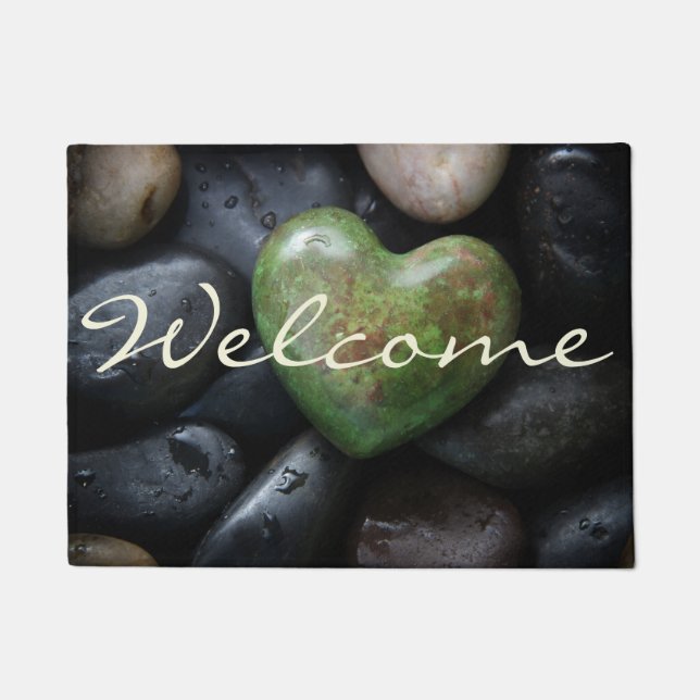 Tapete Boas-vindas Stone Heart Doormat (Frente)