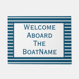Tapete Boat Doormat Azul e Branco