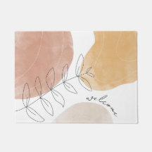 Boho Abstrato Modern Art Door Mat