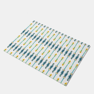 Tapete boho amarelo azul-aquarela flecha flecha