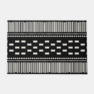 Tapete Boho Scandinavian Lines Dots Black White
