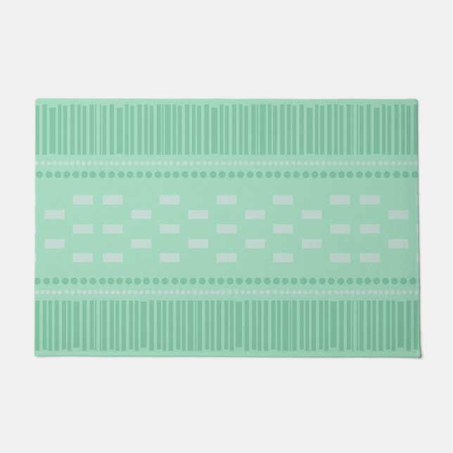 Tapete Boho Scandinavian Lines Dots Mint Green (Frente)